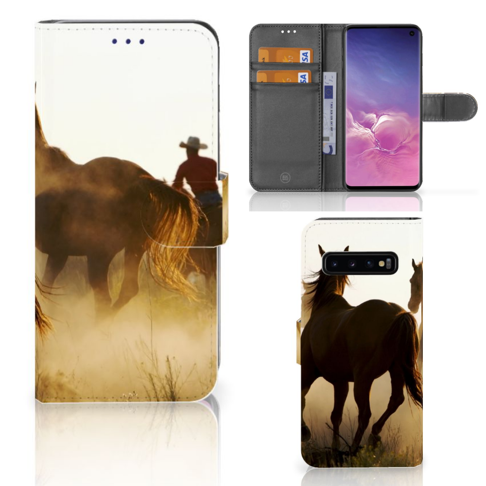 Samsung Galaxy S10 Telefoonhoesje met Pasjes Design Cowboy