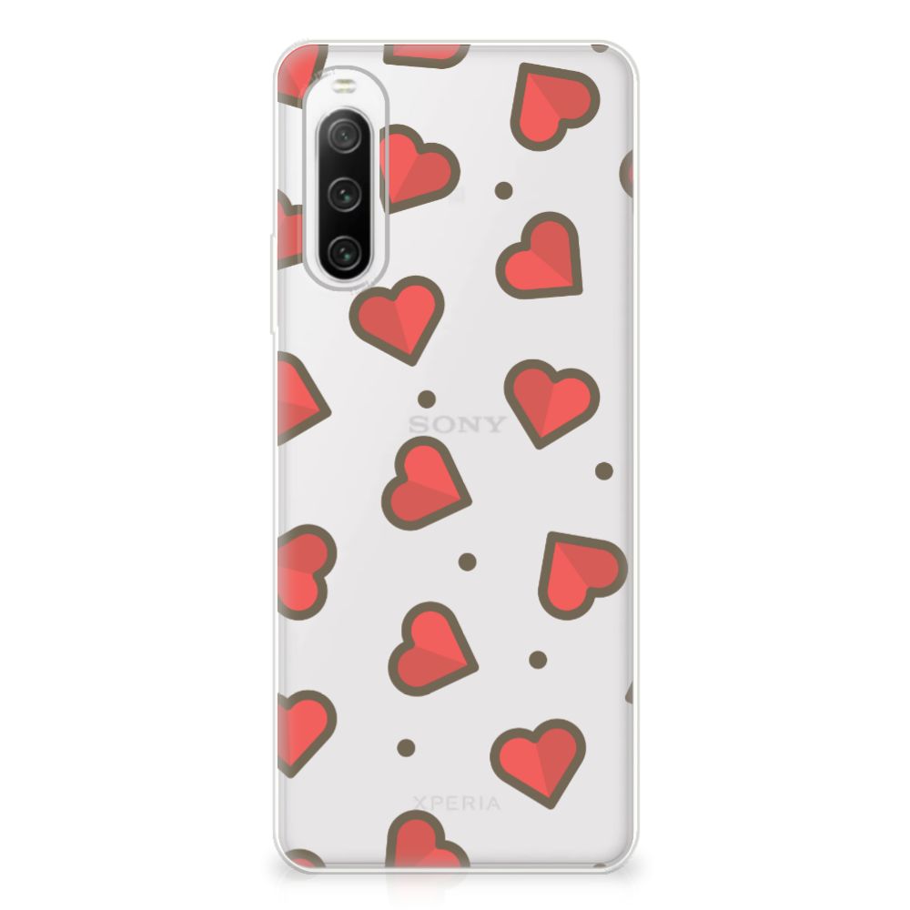 Sony Xperia 10 IV TPU bumper Hearts