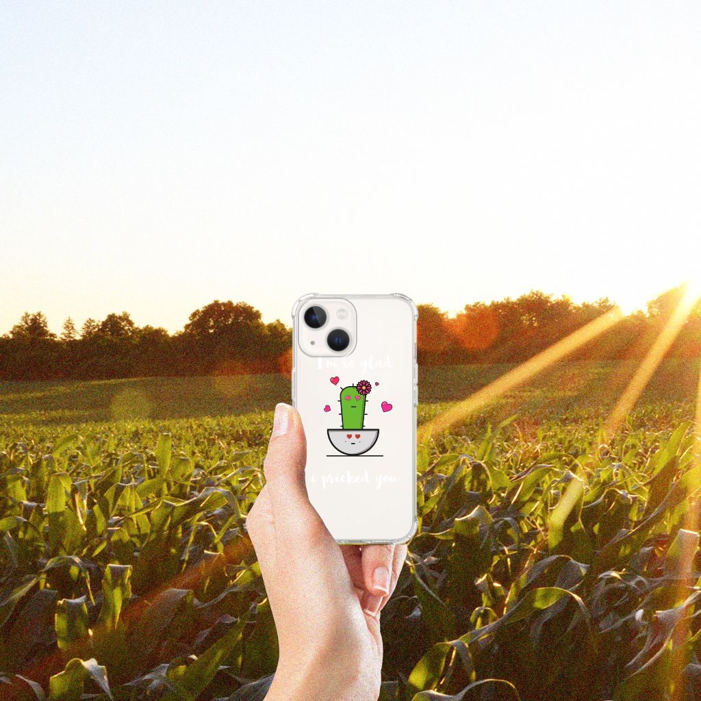 iPhone 13 mini Stevig Bumper Hoesje Cactus Glad - B2C Telecom