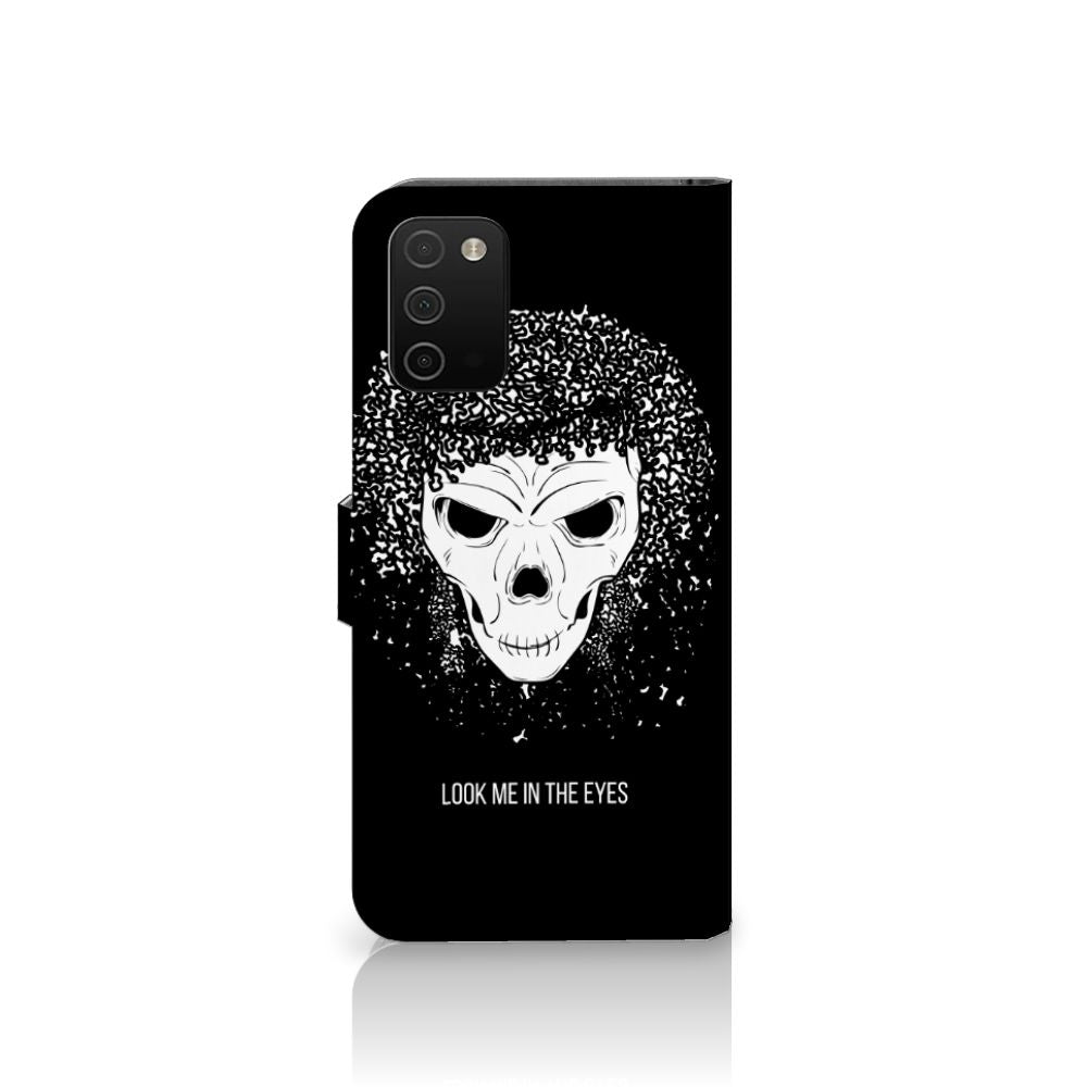 Telefoonhoesje met Naam Samsung Galaxy A03s Skull Hair