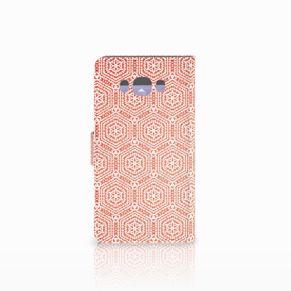 Samsung Galaxy J7 2016 Telefoon Hoesje Pattern Orange