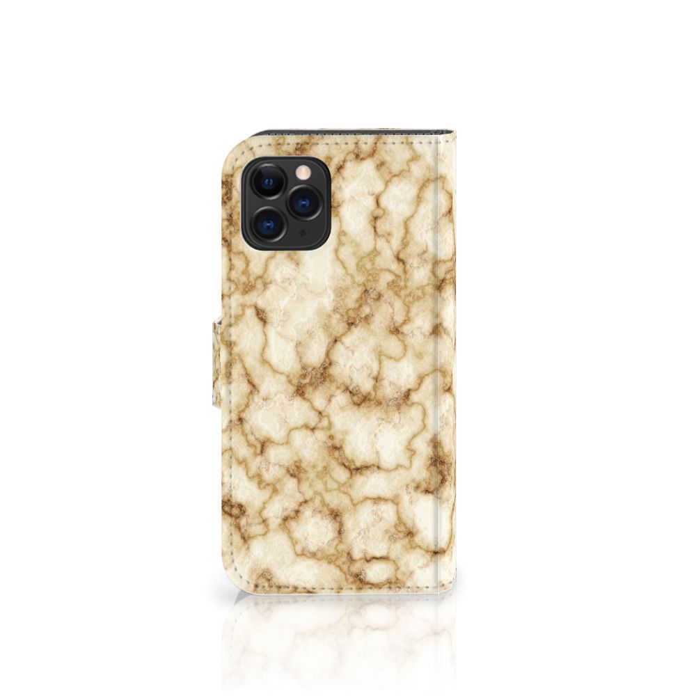 Apple iPhone 11 Pro Bookcase Marmer Goud