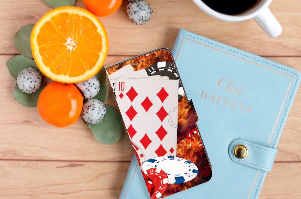 Motorola Moto E20 | E30 | E40 Wallet Case met Pasjes Casino