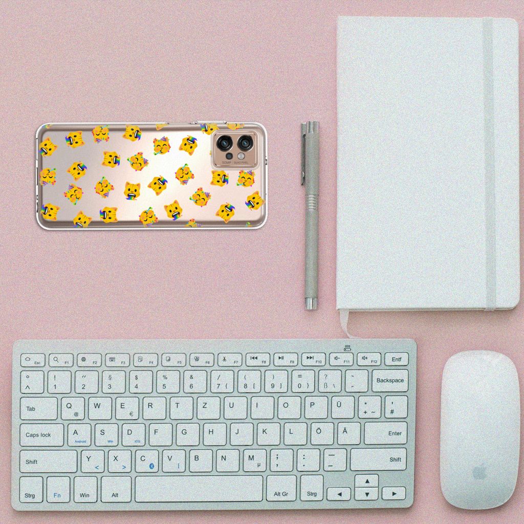 TPU bumper voor Motorola Moto G32 Katten Emojis B2C Telecom