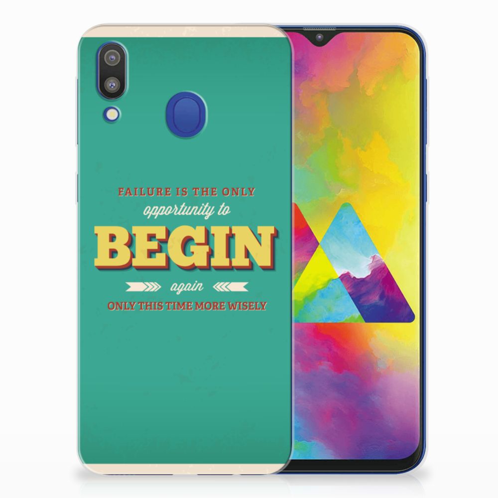 Samsung Galaxy M20 (Power) Siliconen hoesje met naam Quote Begin