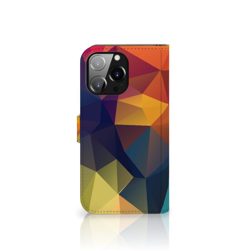 iPhone 14 Pro Max Book Case Polygon Color