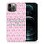 iPhone 12 Pro Max Silicone-hoesje Flowers Pink DTMP B2C Telecom