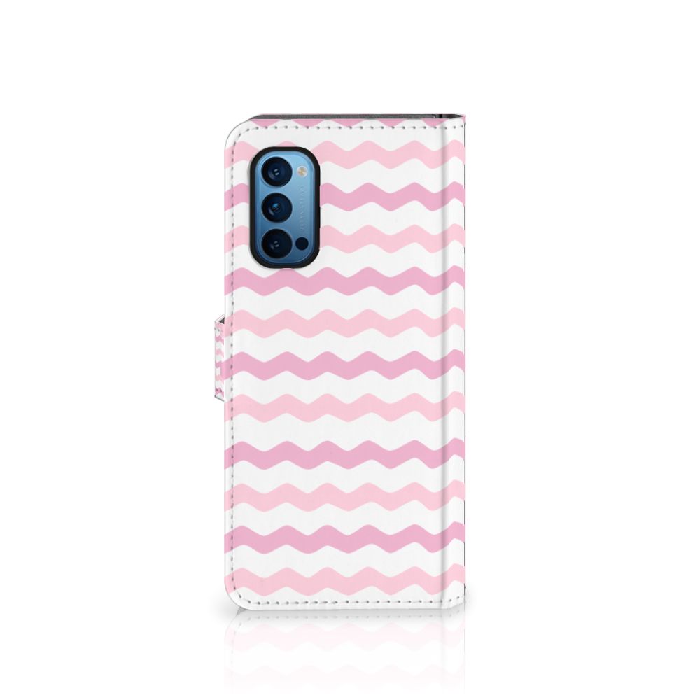 OPPO Reno 4 Pro 5G Telefoon Hoesje Waves Roze