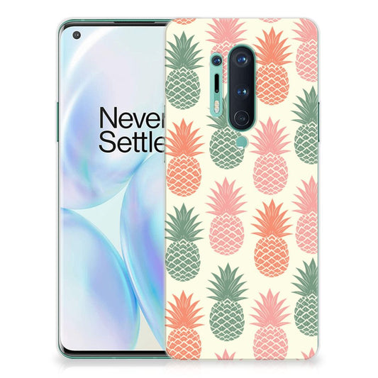 OnePlus 8 Pro Siliconen Case Ananas