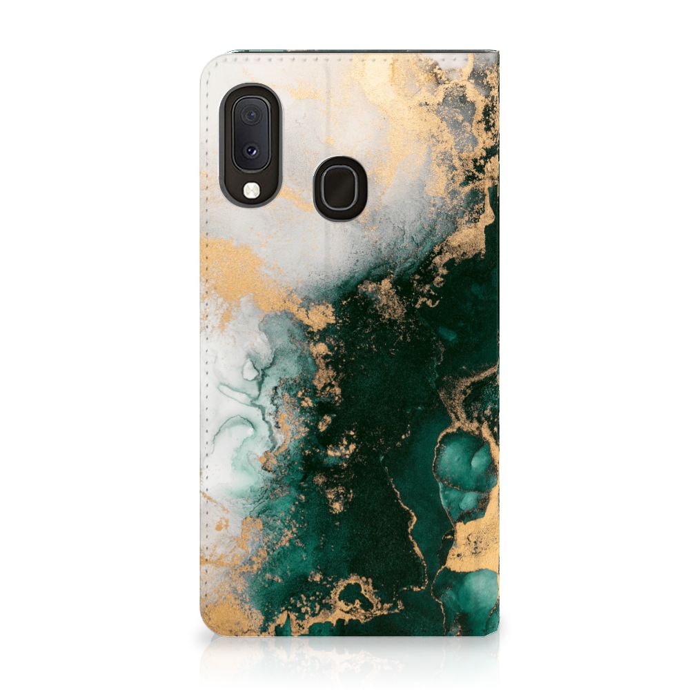 Standcase voor Samsung Galaxy A20e Marmer Groen - B2C Telecom
