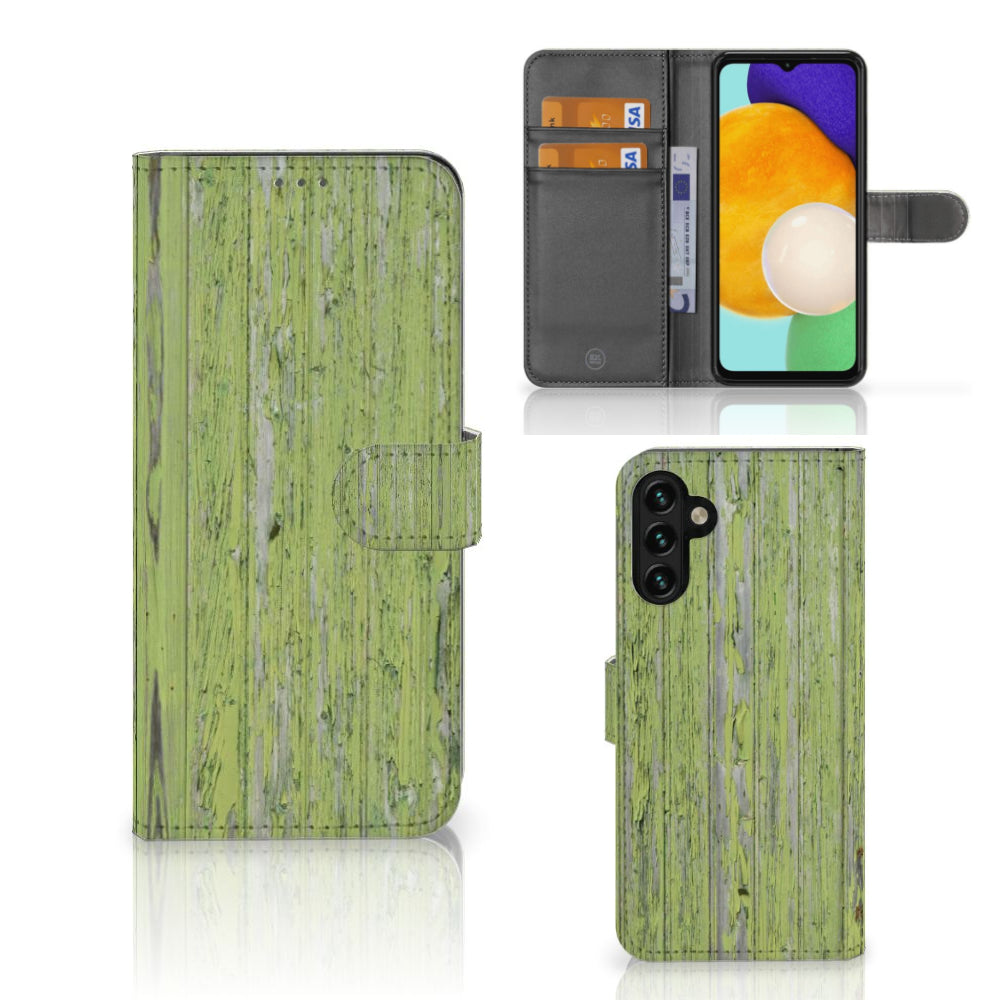 Samsung Galaxy A04s | Samsung Galaxy A13 5G Book Style Case Green Wood