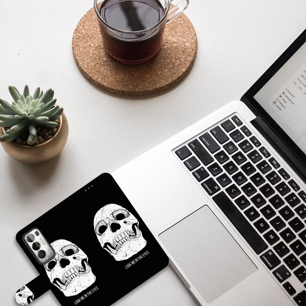 Telefoonhoesje met Naam OPPO Find X3 Neo 5G Skull Eyes