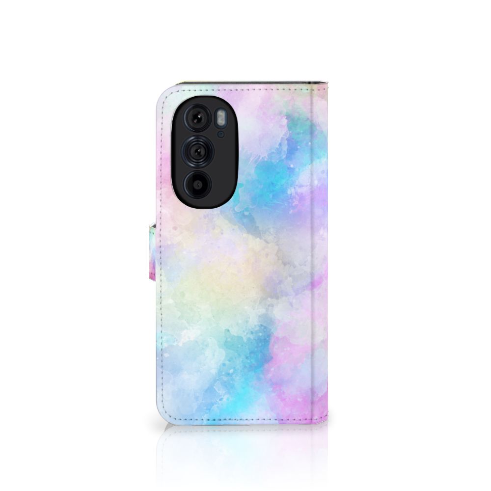 Hoesje Motorola Edge 30 Pro Watercolor Light met pastelkleuren en unieke watercolor uitstraling.