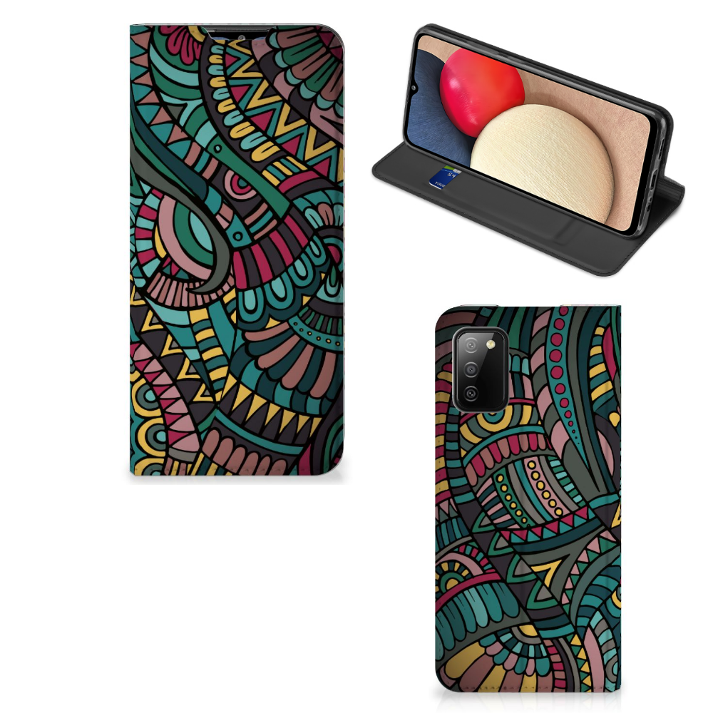 Samsung Galaxy M02s | A02s Hoesje met Magneet Aztec - B2C Telecom