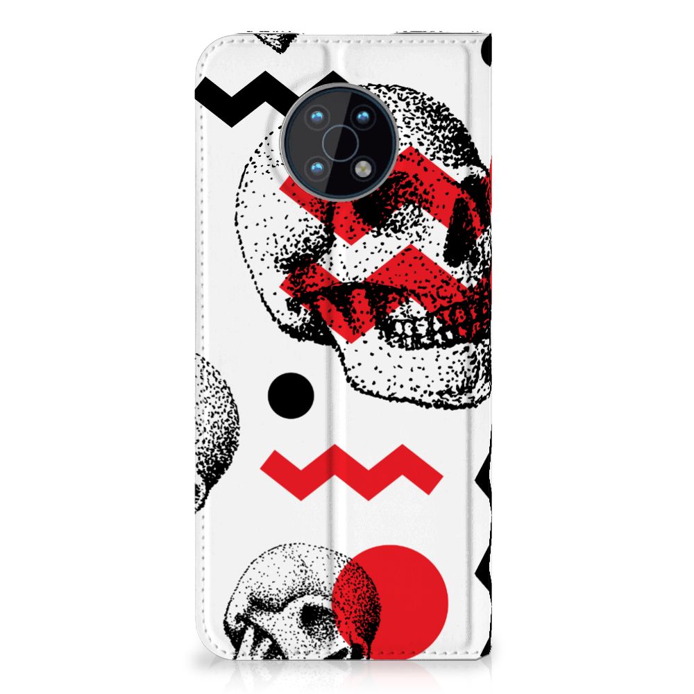Mobiel BookCase Nokia G50 Skull Red - B2C Telecom