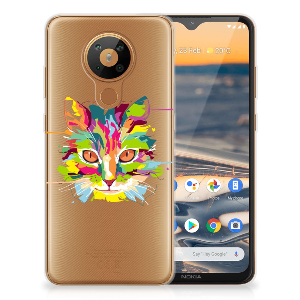 Nokia 5.3 Telefoonhoesje met Naam Cat Color B2C Telecom