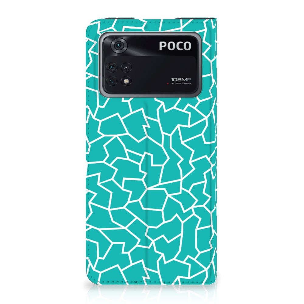 Poco X4 Pro 5G Bookcase Cracks Blue - B2C Telecom