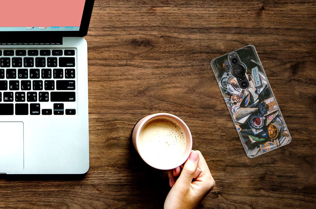 Sony Xperia Pro-I Siliconen Hoesje met foto Badges B2C Telecom