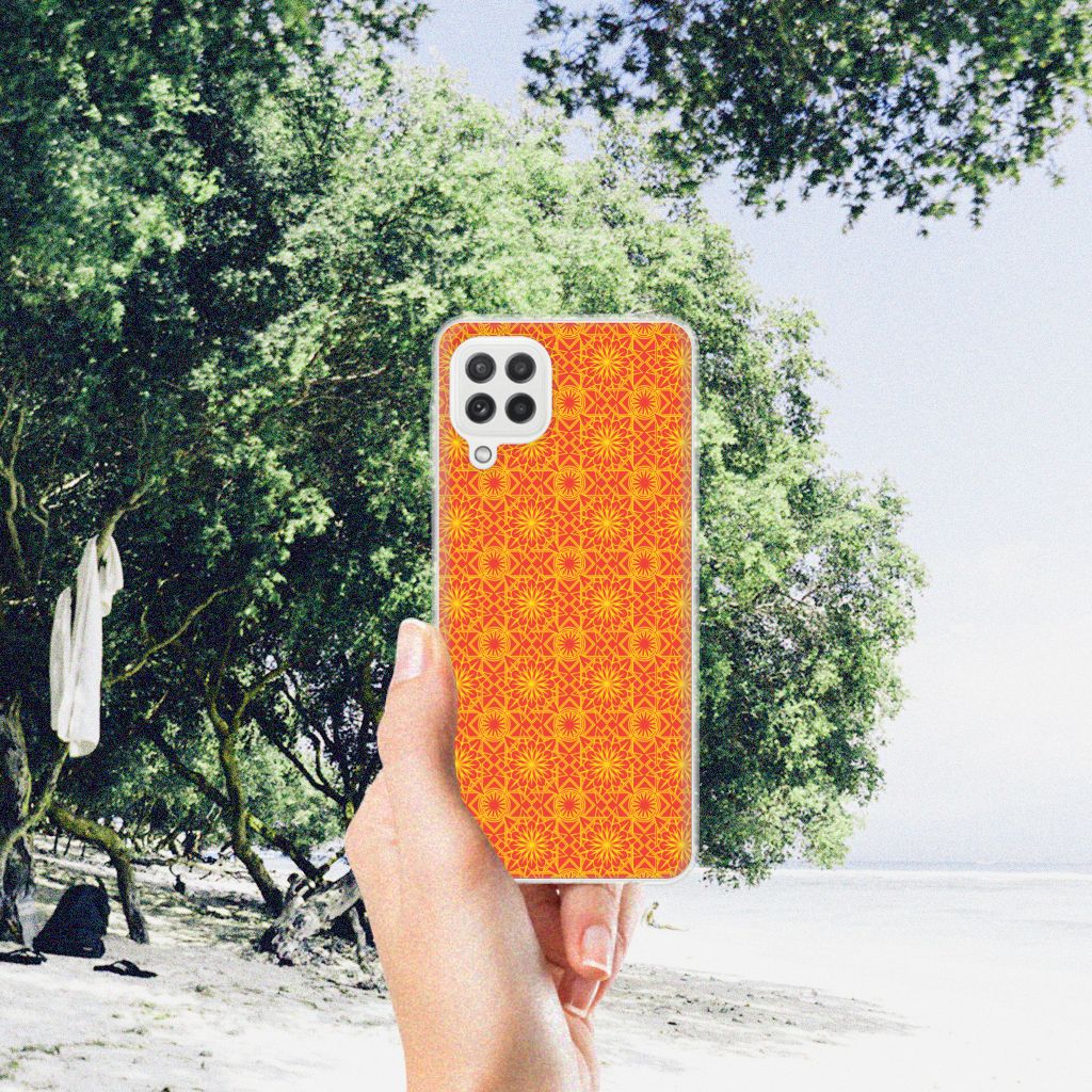 Samsung Galaxy A22 4G | M22 TPU bumper Batik Oranje B2C Telecom