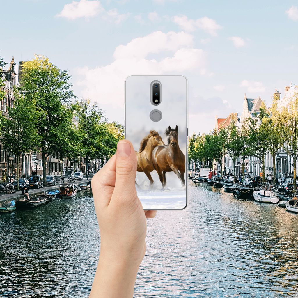 Nokia 2.4 TPU Hoesje Paarden