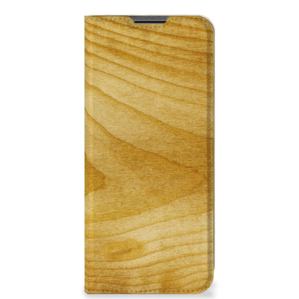 Nokia G50 Book Wallet Case Licht Hout