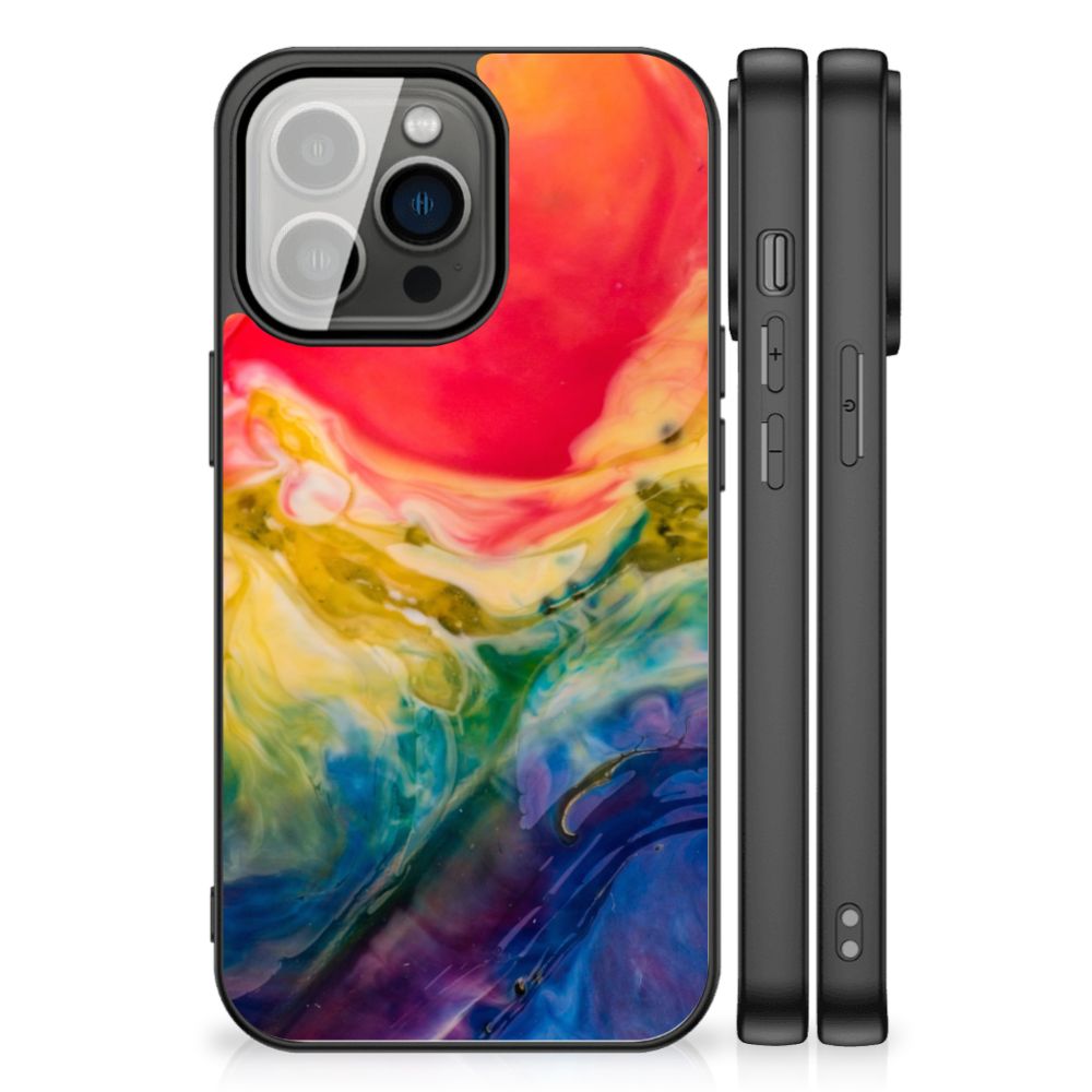 Kleurrijke Telefoonhoesje iPhone 13 Pro Watercolor Dark B2C Telecom