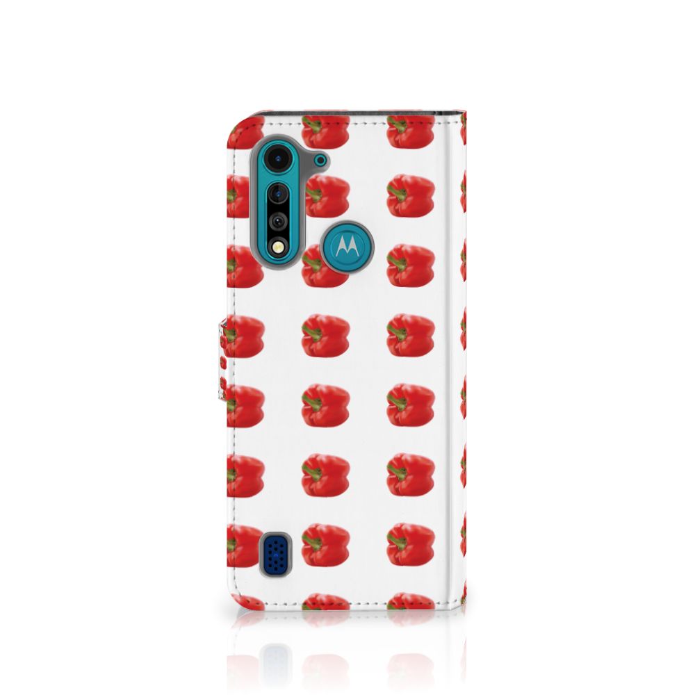 Motorola G8 Power Lite Book Cover Paprika Red