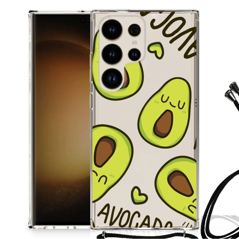 Samsung Galaxy S24 Ultra Stevig Bumper Hoesje Avocado Singing