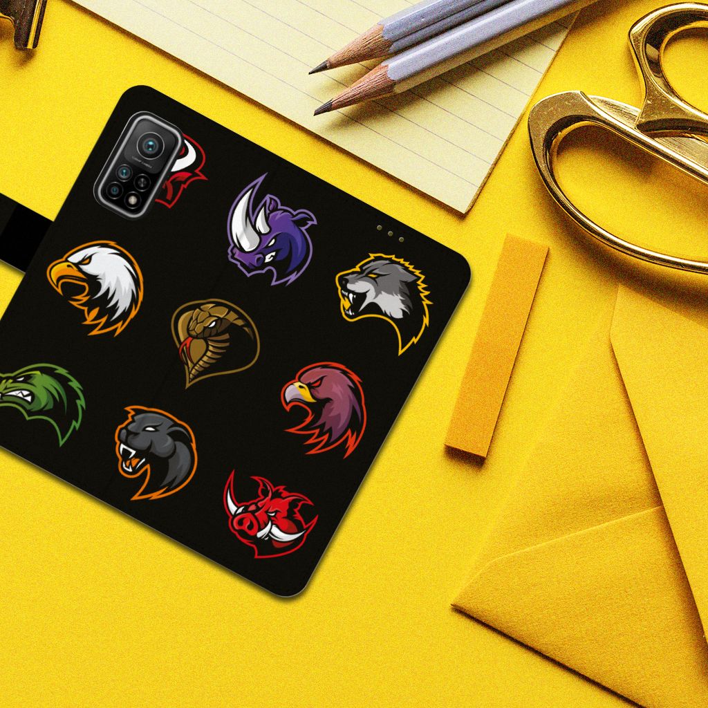 Xiaomi Mi 10T Pro | Mi 10T Leuk Hoesje Cartoon met verschillende dierenlogo's en kleurrijke ontwerpen.