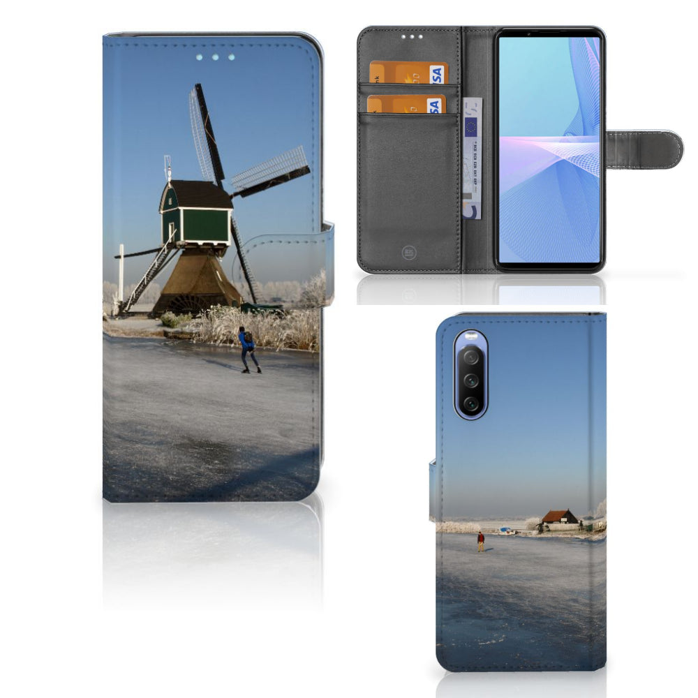 Sony Xperia 10 III Flip Cover Schaatsers