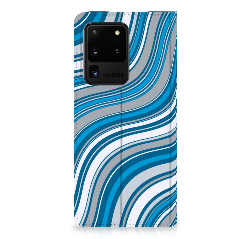 Samsung Galaxy S20 Ultra Hoesje met Magneet Waves Blue - B2C Telecom