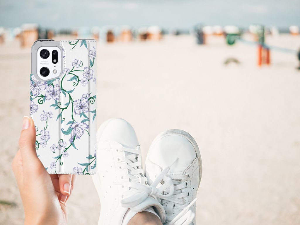 OPPO Find X5 Pro Uniek Smart Cover Blossom White - B2C Telecom