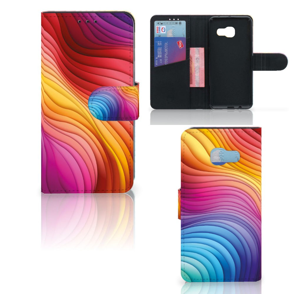 Book Case voor Samsung Galaxy A3 2017 Regenboog