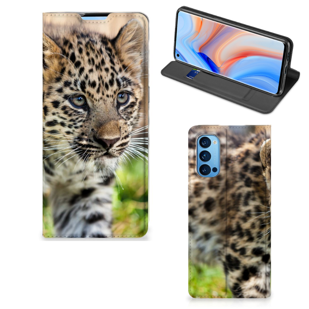 OPPO Reno4 Pro 5G Hoesje maken Baby Luipaard - B2C Telecom