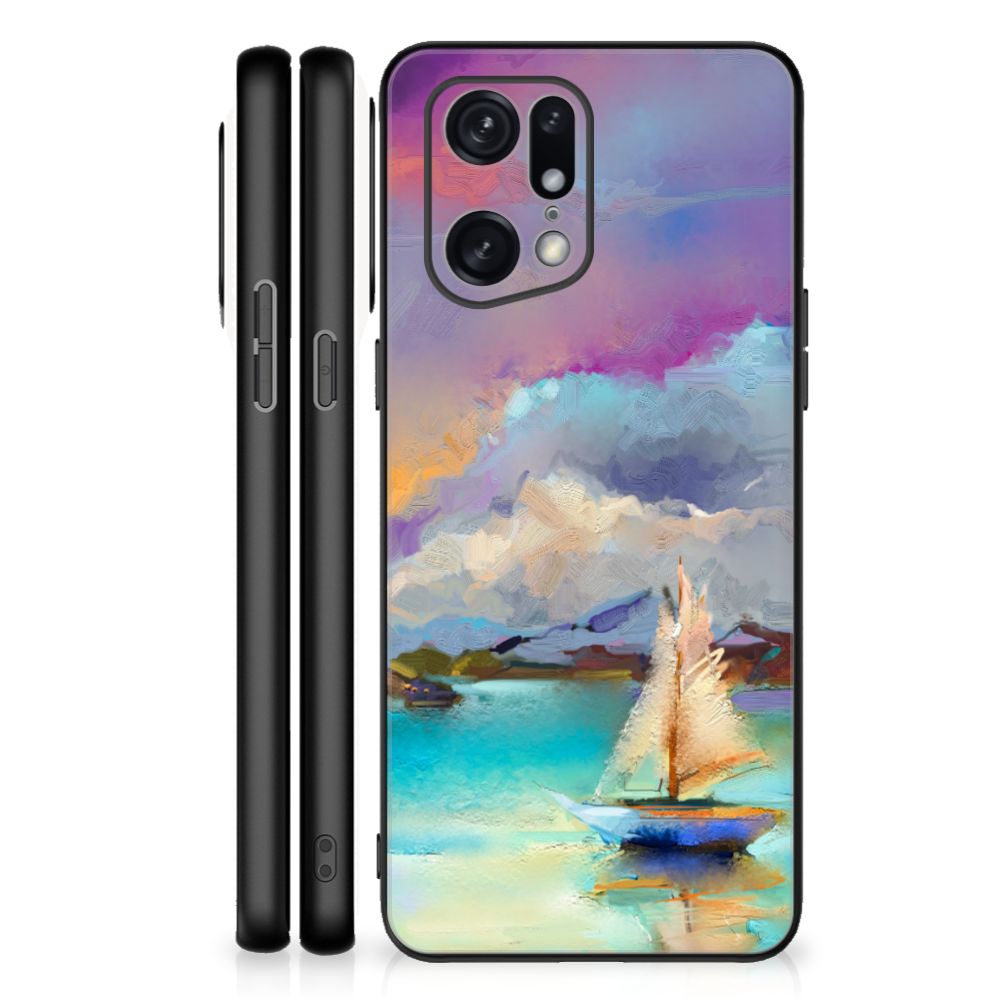 Kleurrijke Telefoonhoesje OPPO Find X5 Pro Boat