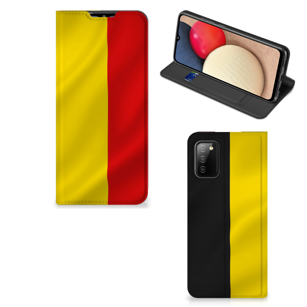 Samsung Galaxy M02s | A02s Standcase Belgische Vlag - B2C Telecom