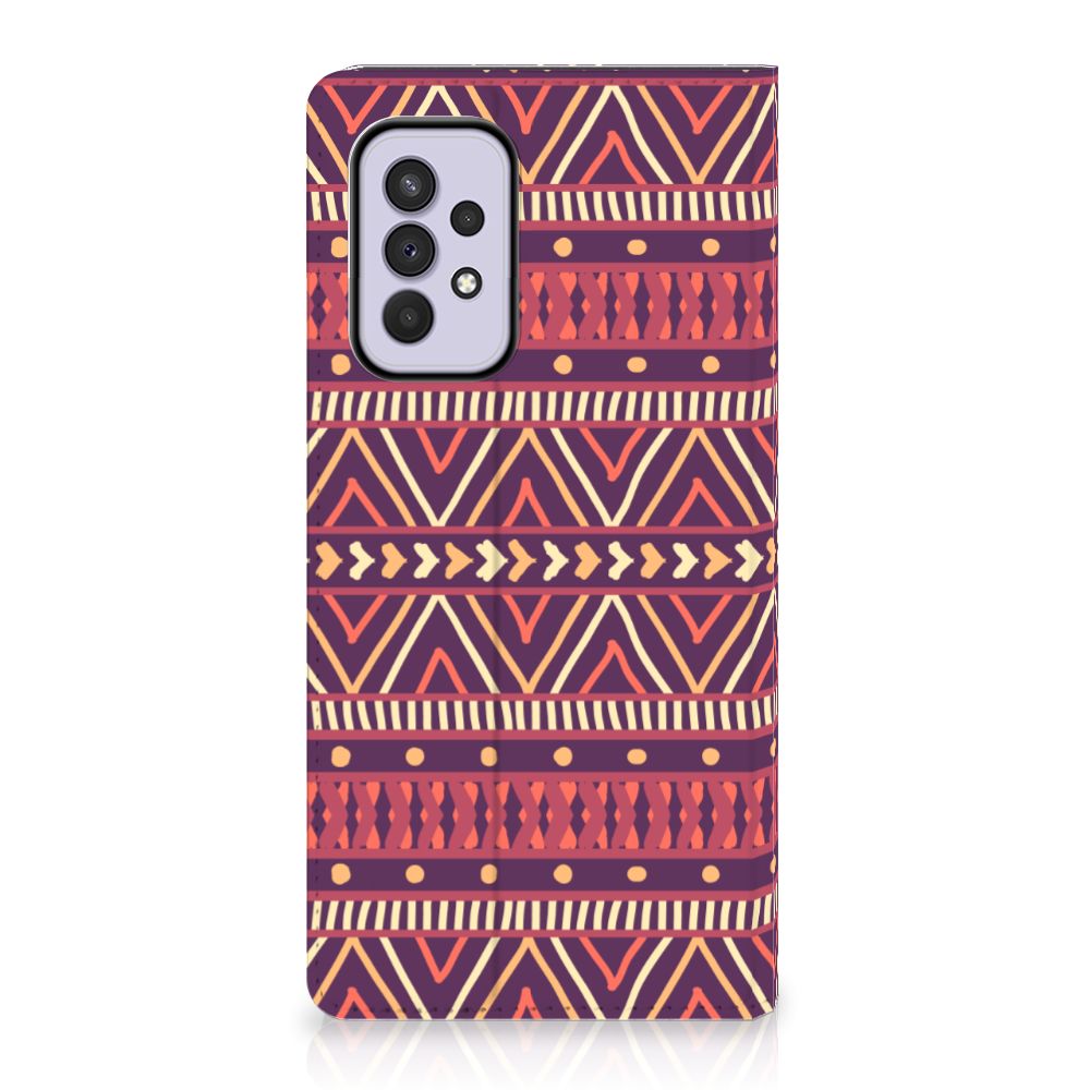 Samsung Galaxy A33 5G Hoesje met Magneet Aztec Paars - B2C Telecom
