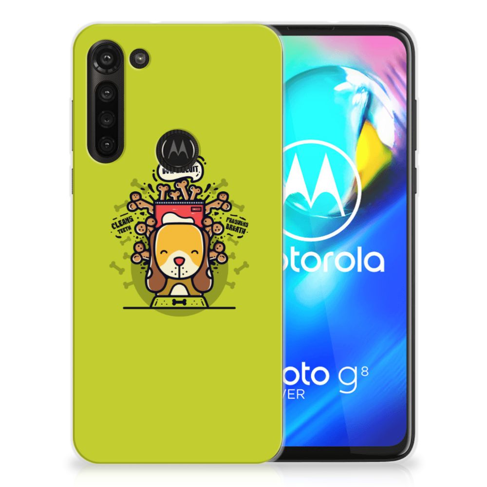 Motorola Moto G8 Power Telefoonhoesje met Naam Doggy Biscuit B2C Telecom