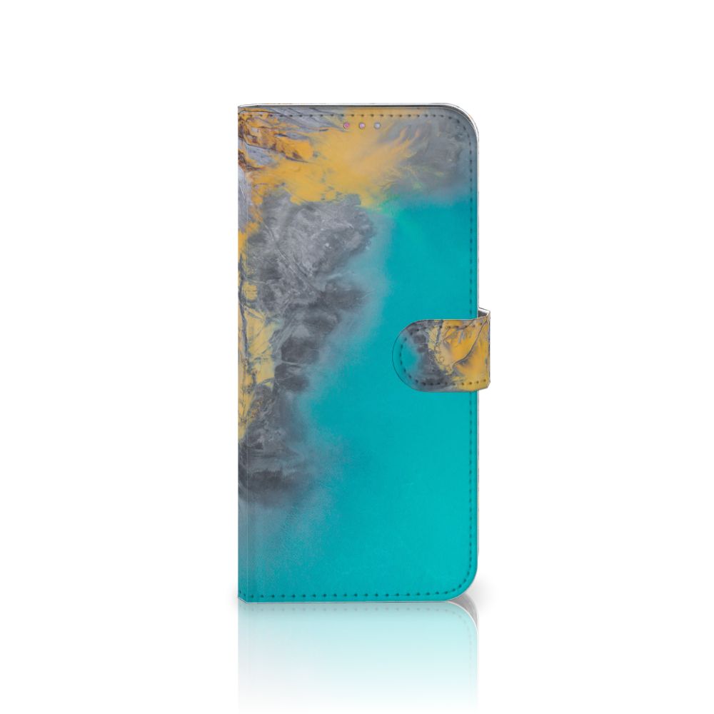 Motorola Moto G60s Bookcase Marble Blue Gold
