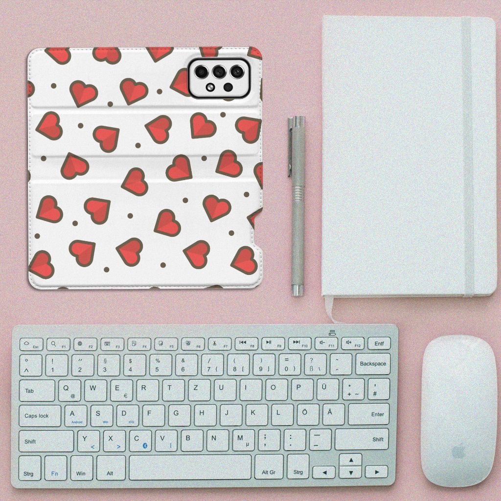 Samsung Galaxy A73 Hoesje met Magneet Hearts - B2C Telecom