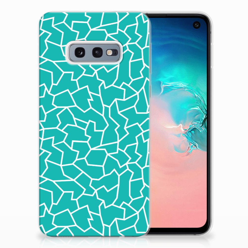 Samsung Galaxy S10e Hoesje maken Cracks Blue