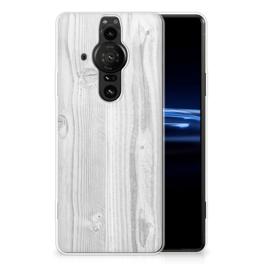 Sony Xperia Pro-I Bumper Hoesje White Wood