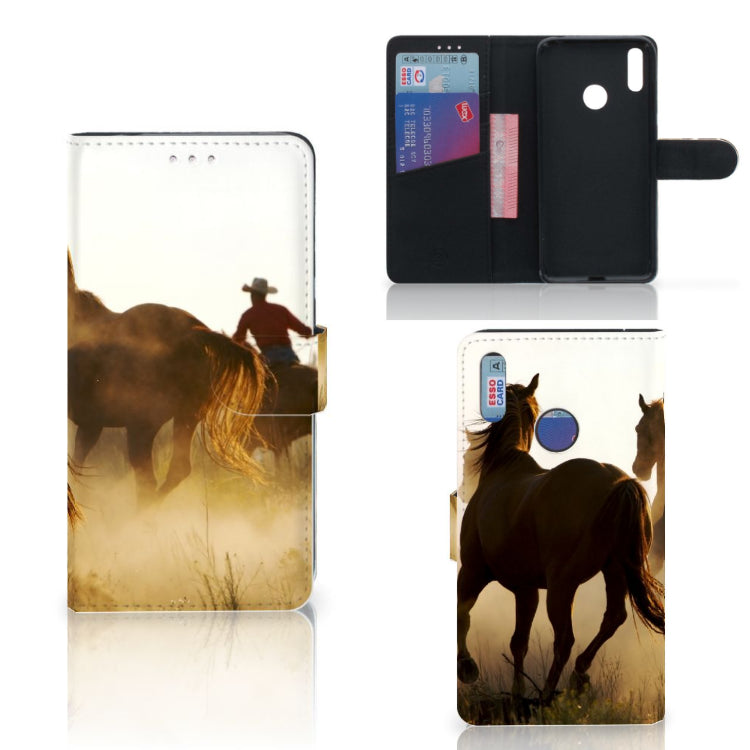 Huawei Y7 (2019) Telefoonhoesje met Pasjes Design Cowboy