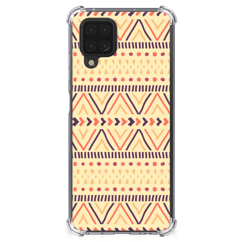 Samsung Galaxy A12 Doorzichtige Silicone Hoesje Aztec Yellow