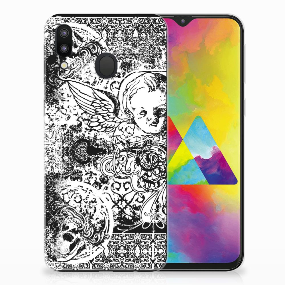 Silicone Back Case Samsung Galaxy M20 (Power) Skulls Angel