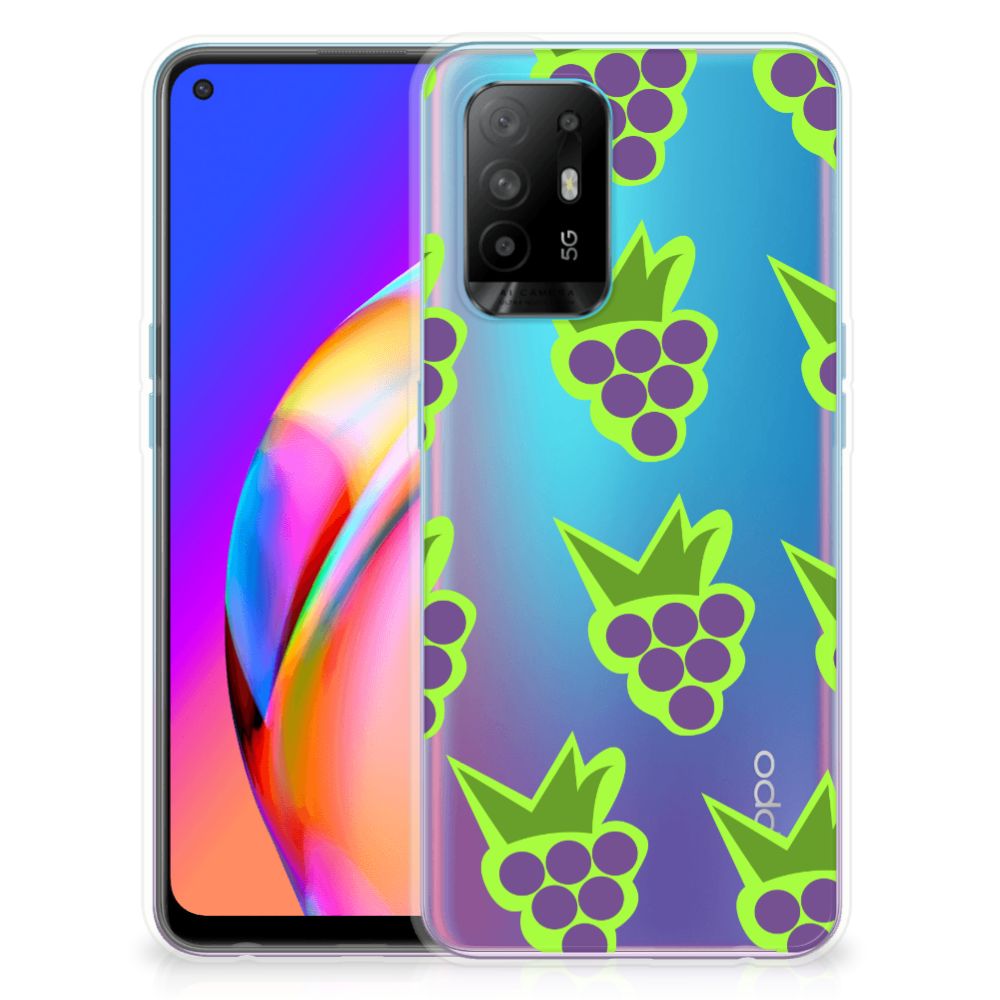 OPPO A94 5G | Reno5 Z Siliconen Case Druiven