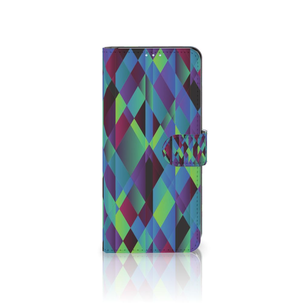 OPPO Reno 4 Pro 5G Book Case Abstract Green Blue