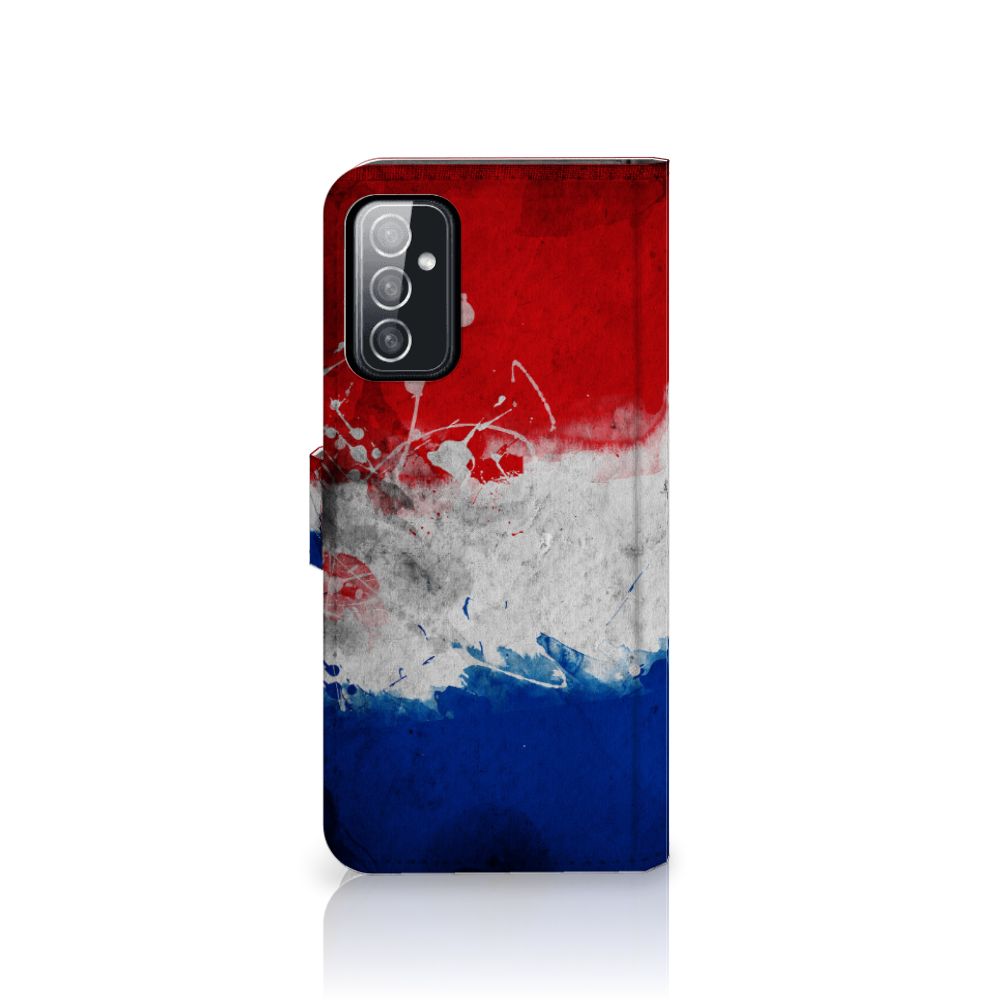 Samsung Galaxy M52 Bookstyle Case Nederland met ontwerp van de Nederlandse vlag.