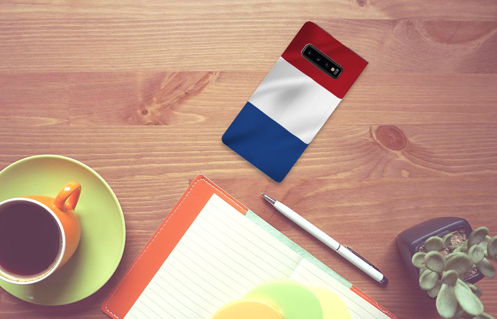 Samsung Galaxy S10 Plus Standcase Nederlandse Vlag - B2C Telecom