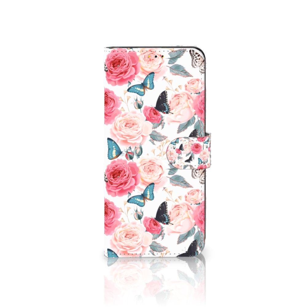 Samsung Galaxy A14 5G Hoesje Butterfly Roses met rozen en vlinders in romantische stijl